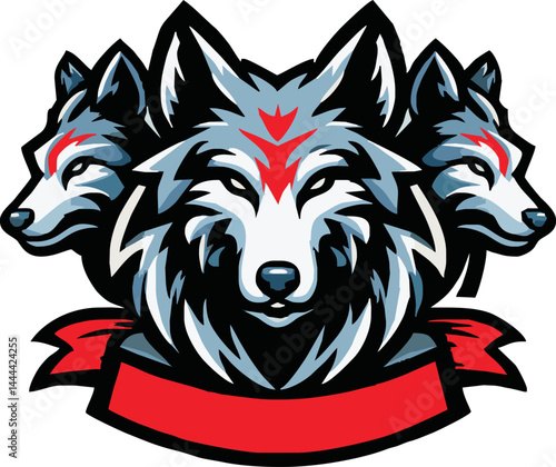 Modern professional wolf logo for a sport team