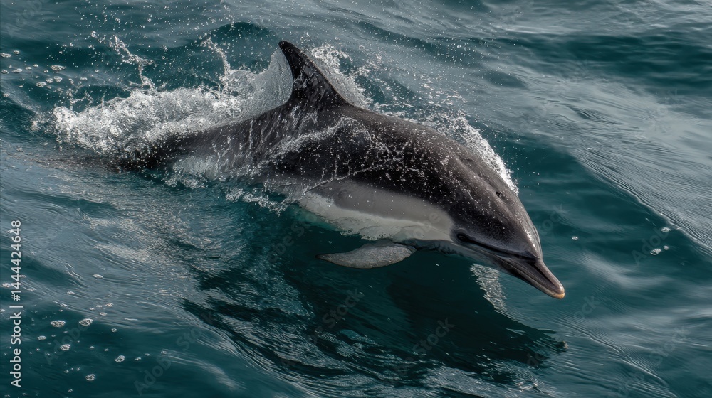 Fototapeta premium Dolphin Leaping from the Ocean's Surface