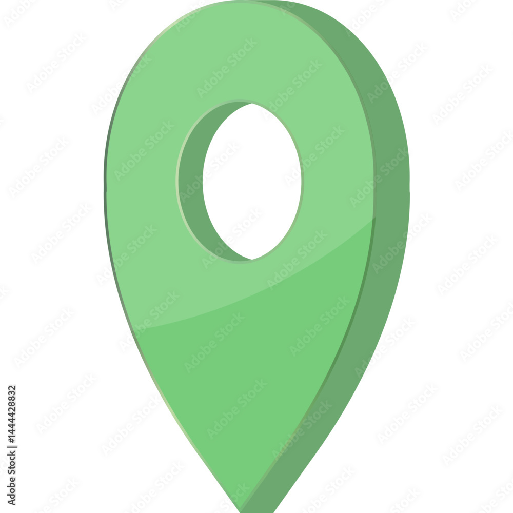 Green Map Pin, Pointer, Marker, Navigation, GPS. Vector 3d Icon Green Map Pin, Pointer, Marker, Navigation, GPS. Vector 3d Icon