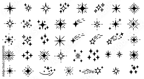 Sparkling Stars Twinkling Stars Shooting Stars Glitter Shine Glimmer 