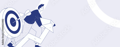 Check-in character flat vector concept operation hand-drawn illustration
