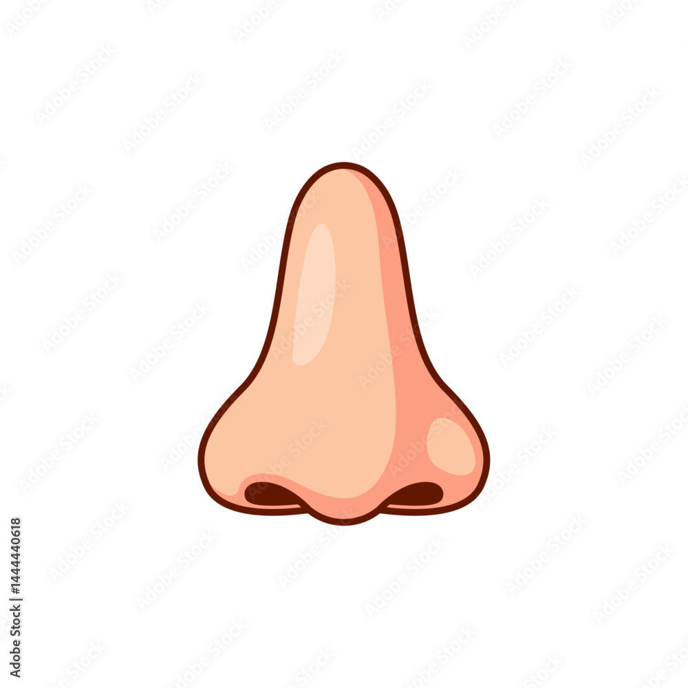Human Nose icon flat vector design Human Nose icon flat vector design