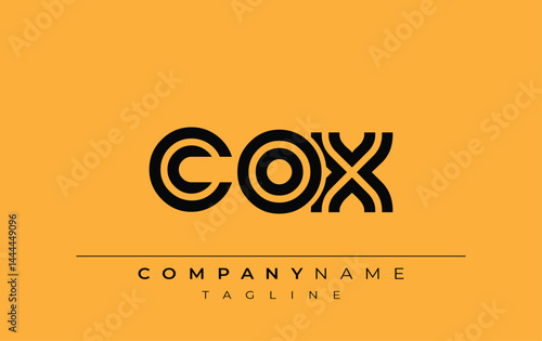 COX Creative Unique Modern Letter Logo Design. Stylized logo featuring a unique letter design, presenting abstract minimalist aesthetics and modern appeal.