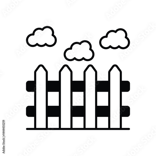 Fence icon vector stock illustration