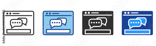 Web Chat Icon Multiple Style Vector Collection 