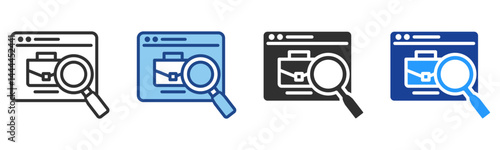 Searching Icon Multiple Style Vector Collection 