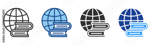 Ebook Icon Multiple Style Vector Collection 