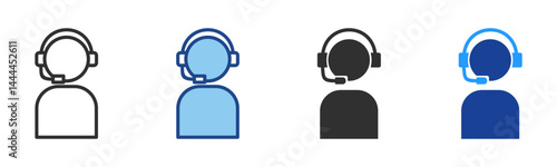 Customer Service Icon Multiple Style Vector Collection 