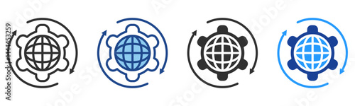 Internet Service Icon Multiple Style Vector Collection 