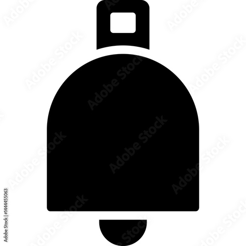 cowbell icon illustration design with solid