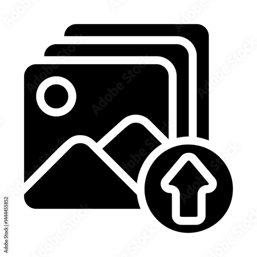 Upload photo album Solid Icon