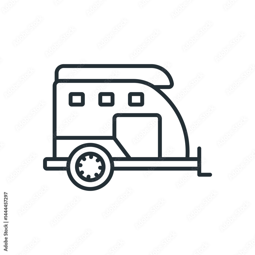 caravan icons isolated on White Background. Flat style design caravan icons isolated on White Background. Flat style design