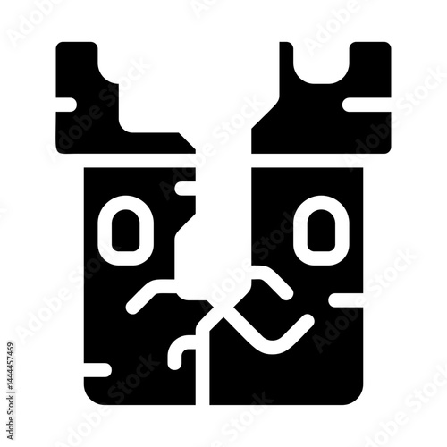 Sunken ruin Solid Icon
