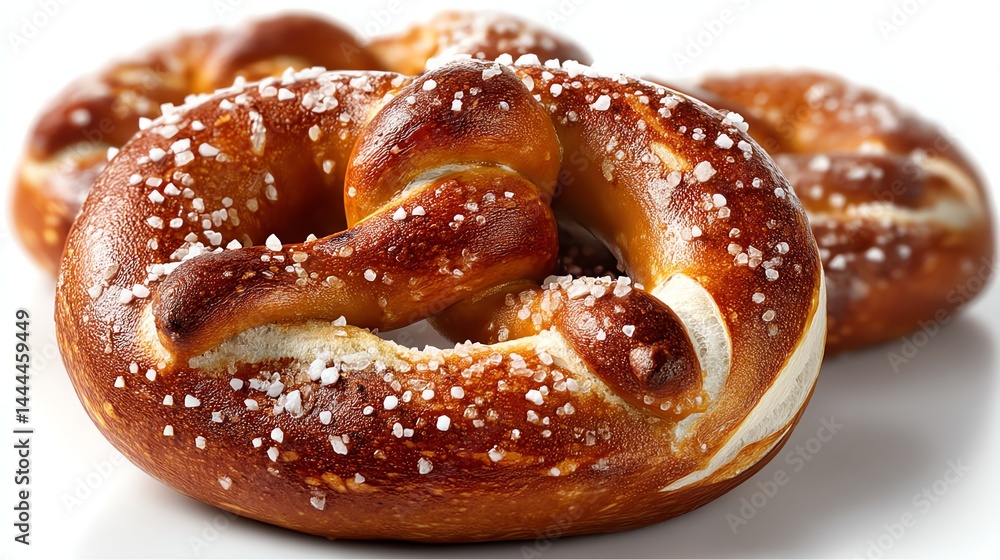 Stacked Pretzels with Sprinkled Salt Ready for Snacking or Pairing Stacked Pretzels with Sprinkled Salt Ready for Snacking or Pairing