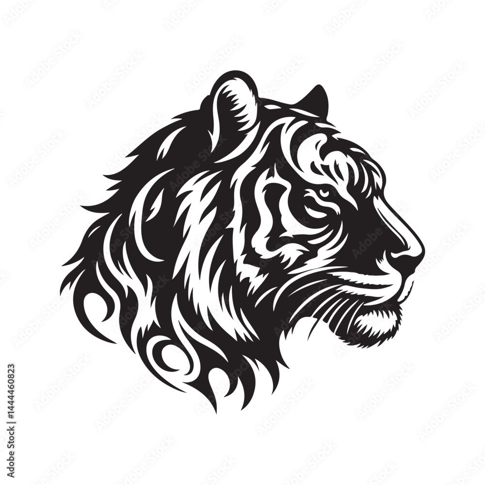 Fototapeta premium Tiger Head Vector Art