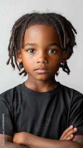 Obraz na płótnie Portrait of a Young Boy with Dreadlocks w salonie