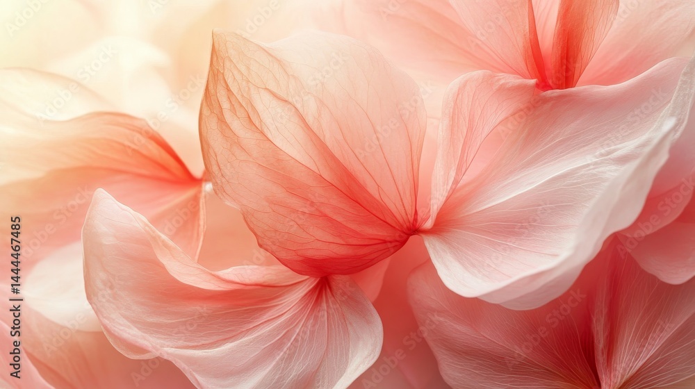 Delicate, pastel-hued petals in soft focus. Delicate, pastel-hued petals in soft focus.