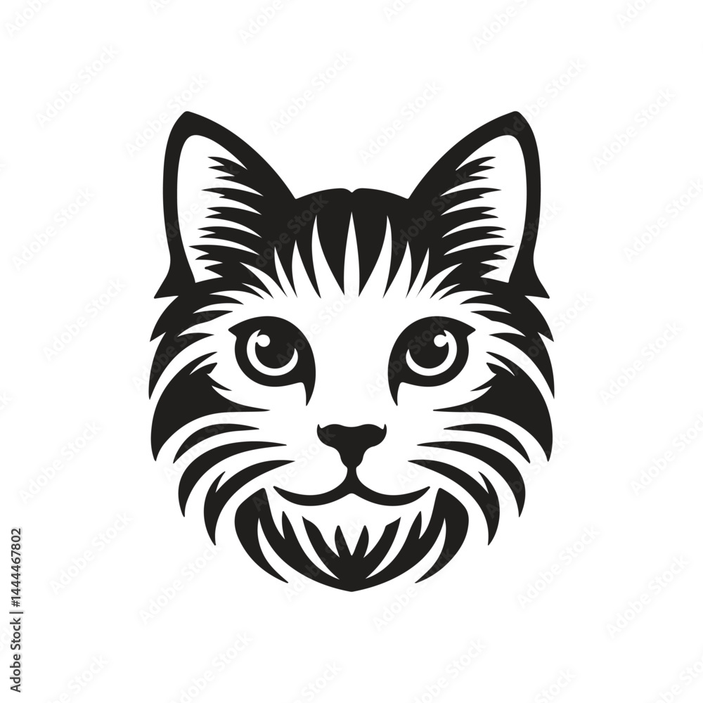 Obraz premium Cat Head Vector Art