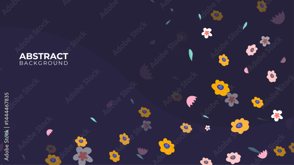 flower illustration background vector design flower illustration background vector design