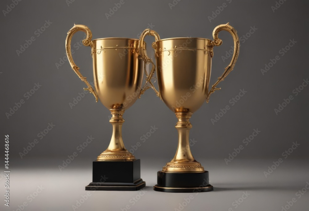 Modern vector silhouette of a golden trophy cup, bronze accents , modern, success Modern vector silhouette of a golden trophy cup, bronze accents , modern, success
