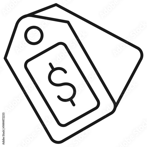 Price Label Outline Icon