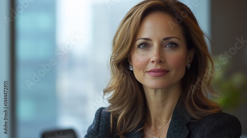 Wallpaper Mural A professional businesswoman leading a meeting in a corporate office setting Torontodigital.ca