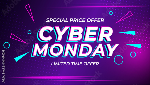 Cyber Monday sale banner background great for business promotion