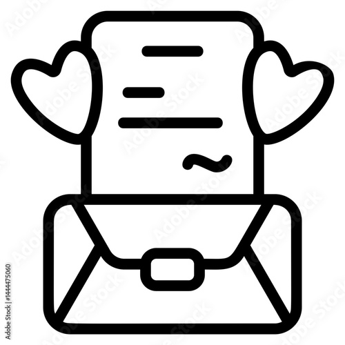Mom Letter Line Icon