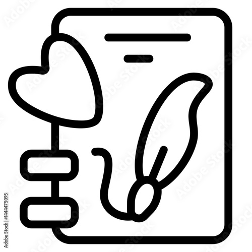Mom Poetry Line Icon