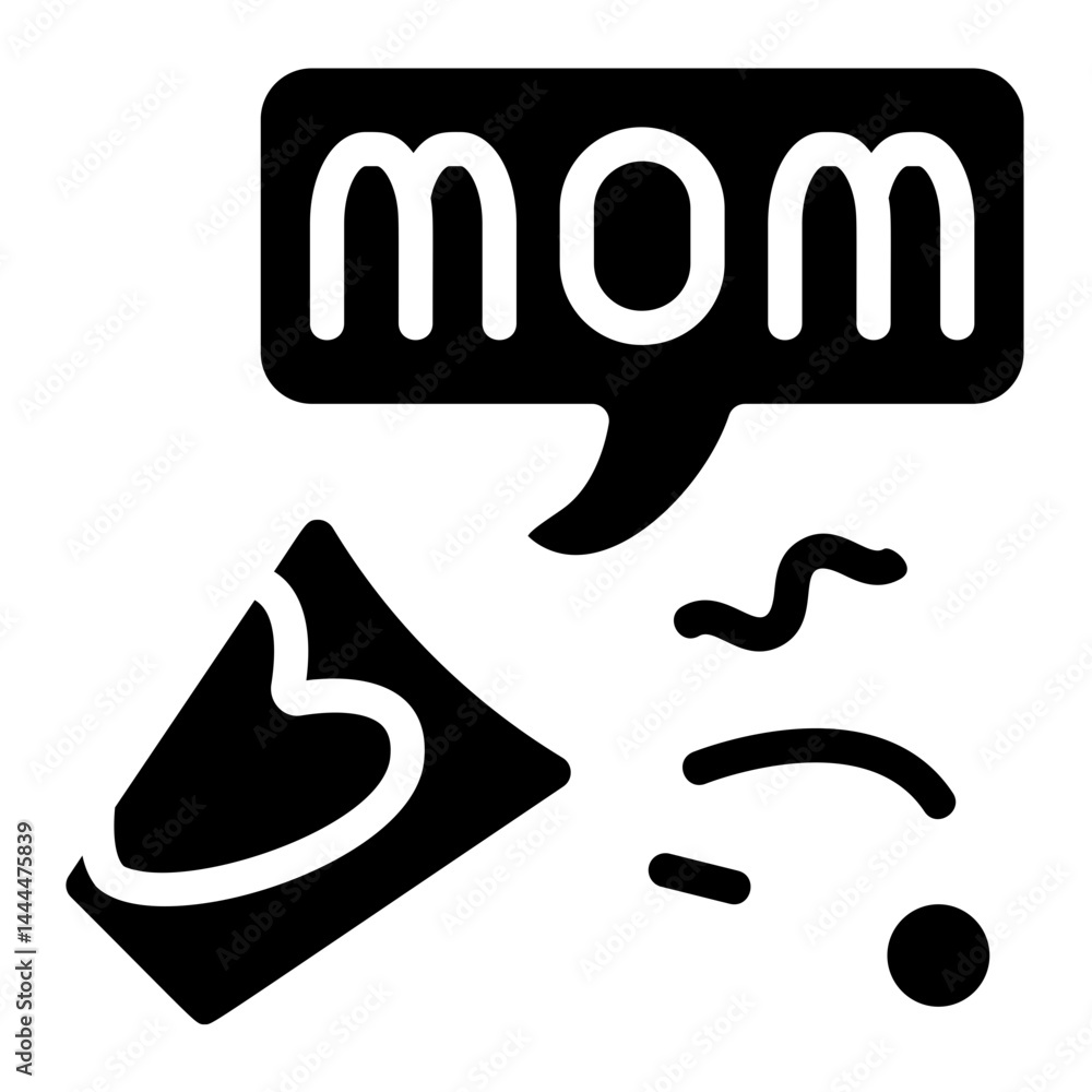 Fototapeta premium Surprise Mom Solid Icon