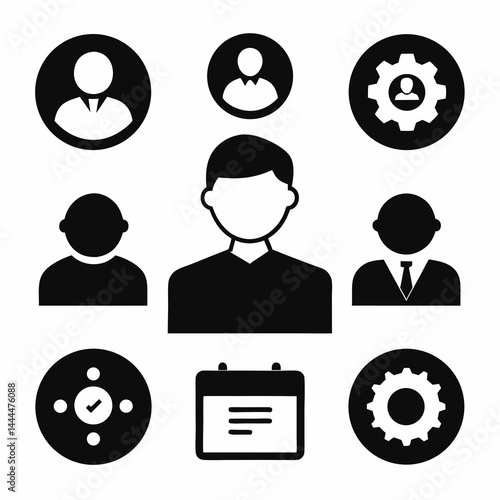 Monochrome Flat Icon Collection
