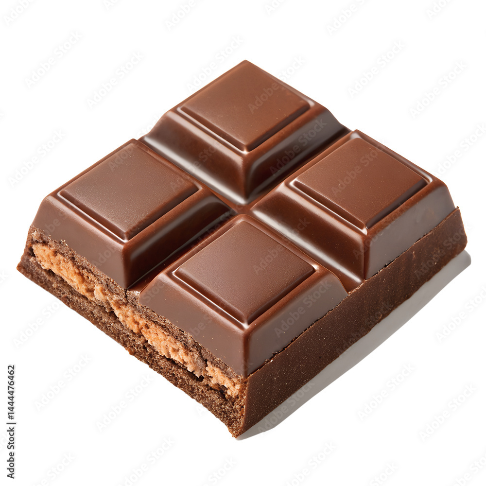 Fototapeta premium chocolate bar isolated on white background