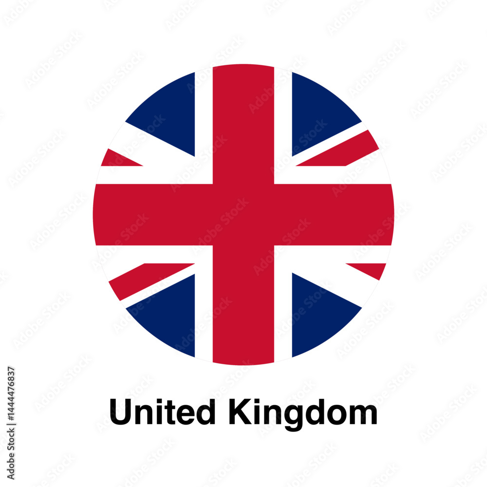 Obraz premium United Kingdom flag vector isolated on transparent background