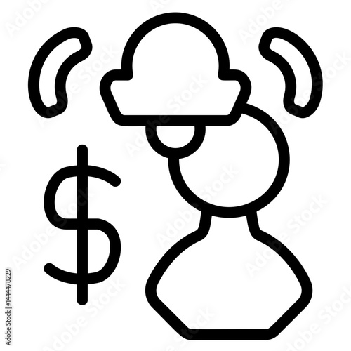 Personal Notification Line Icon