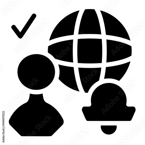 World Member Solid Icon