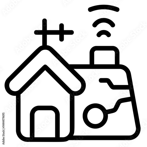 Smart Chip Line Icon