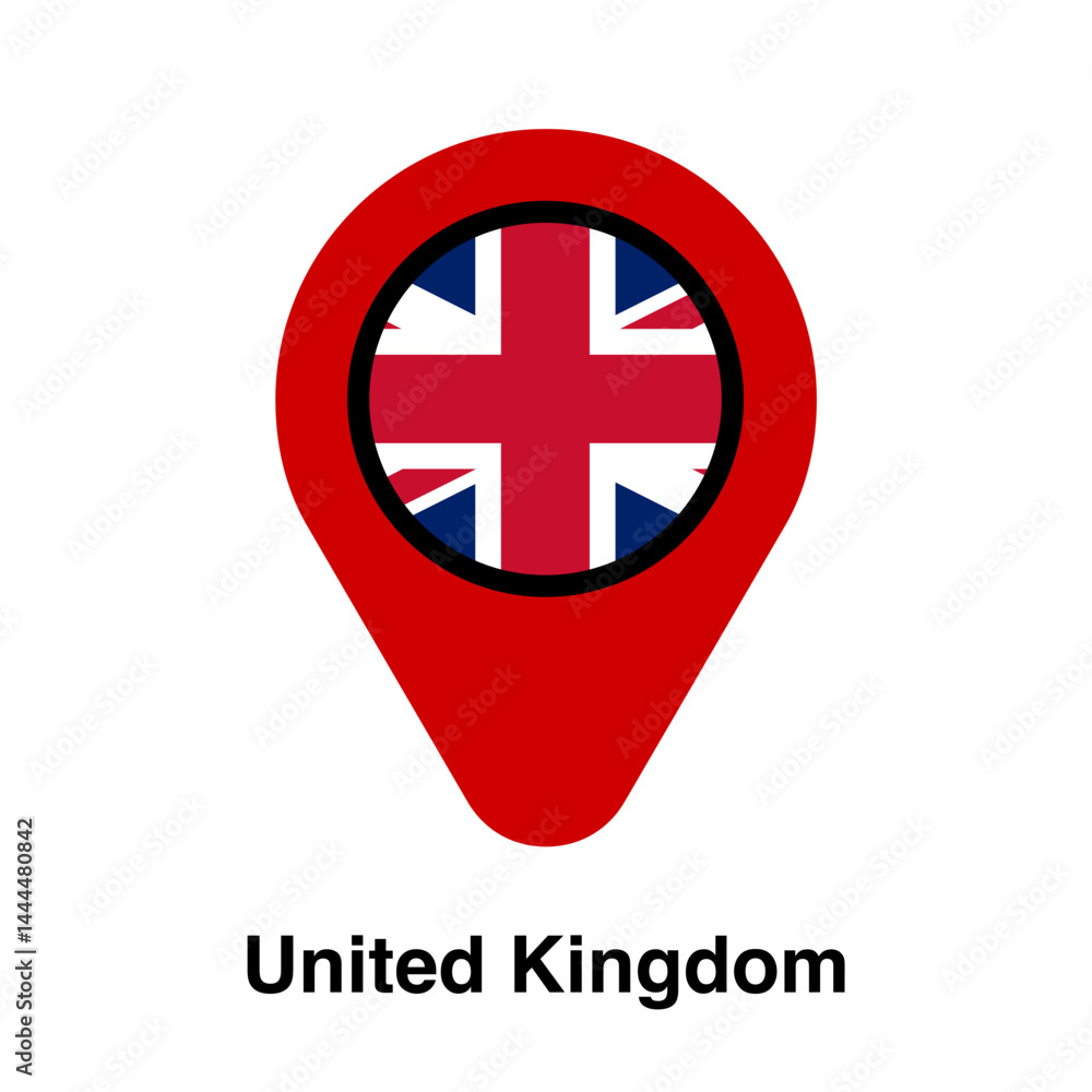 United Kingdom location icon isolated on transparent background United Kingdom location icon isolated on transparent background