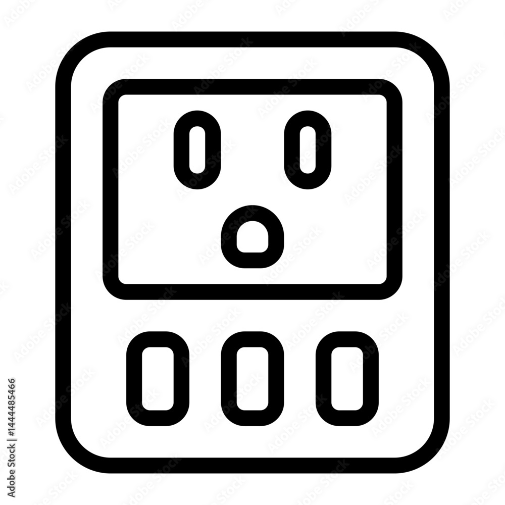 Travel Adapter Line Icon Travel Adapter Line Icon