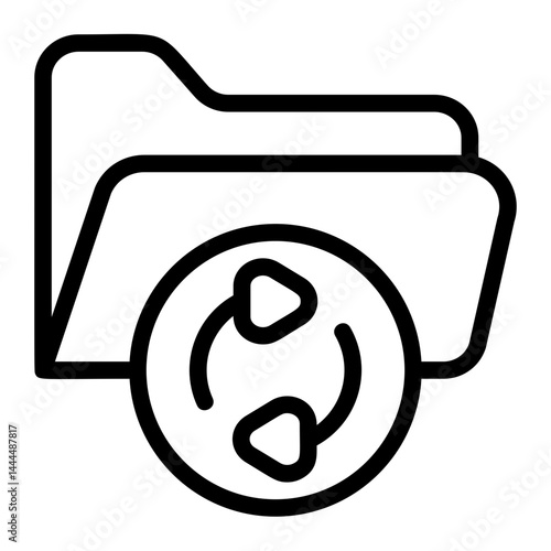 Data Preprocessing Line Icon