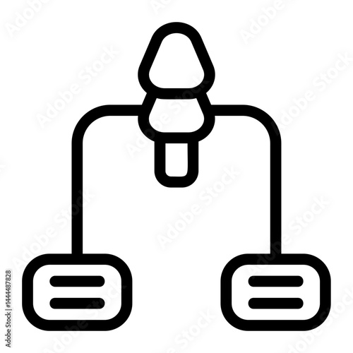 Decision Tree Line Icon