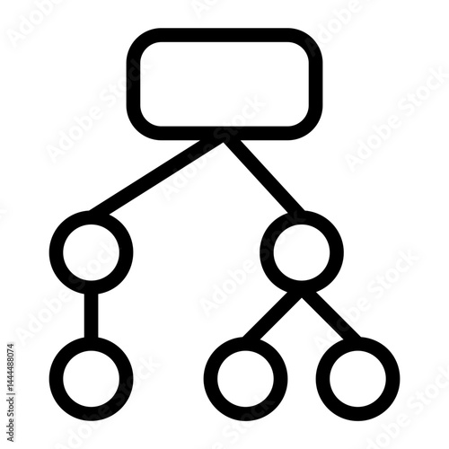 Random Forest Line Icon