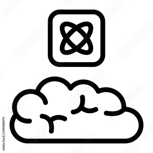 Quantum ML Line Icon
