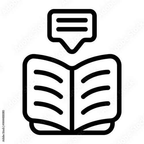 Natural Language Line Icon