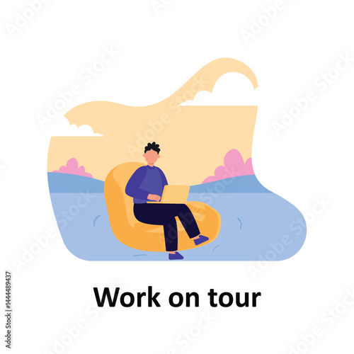 Work on tour Vector illustration which can easily modify or edit