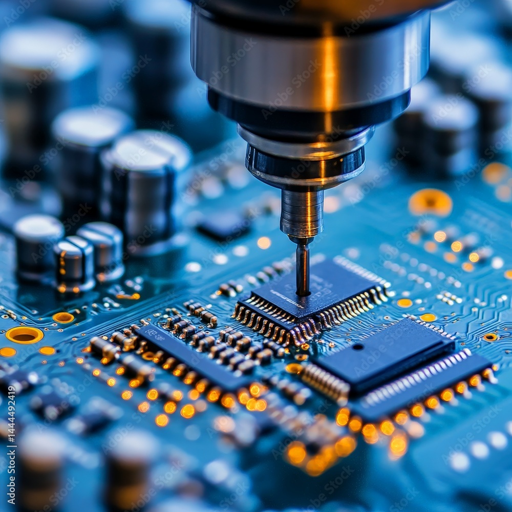 Electronic Circuit Board with Soldering Components Electronic Circuit Board with Soldering Components