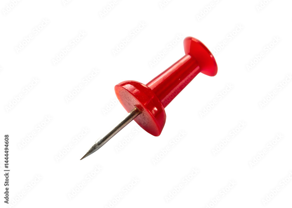 Red push pin on a transparent background Red push pin on a transparent background