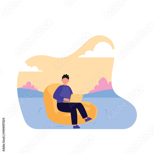 Work on tour Vector illustration which can easily modify or edit