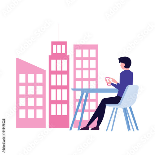 Tourist Vector illustration which can easily modify or edit