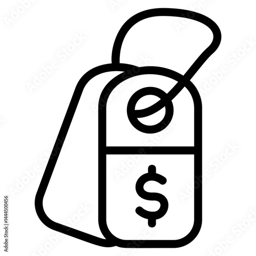 Price tag Line Icon