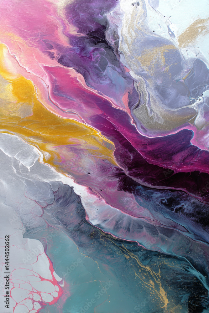 Naklejka premium An abstract image with vibrant colors and a fluid and dynamic composition